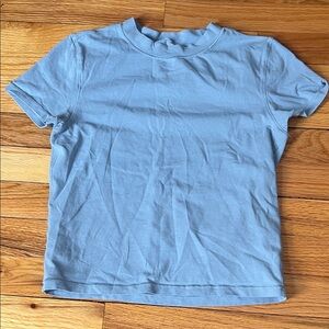 Light Blue Fitted Baby Tee